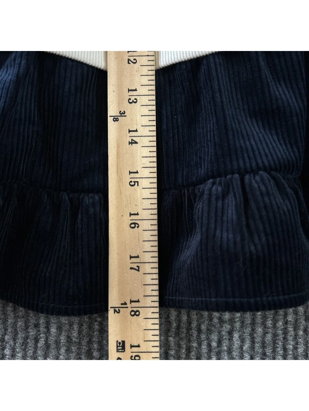 POLO RALPH LAUREN GIRL'S VELVET RUFFLE HEM SWEATSHIRT DRESS SIZE 2 Cotton Blend
